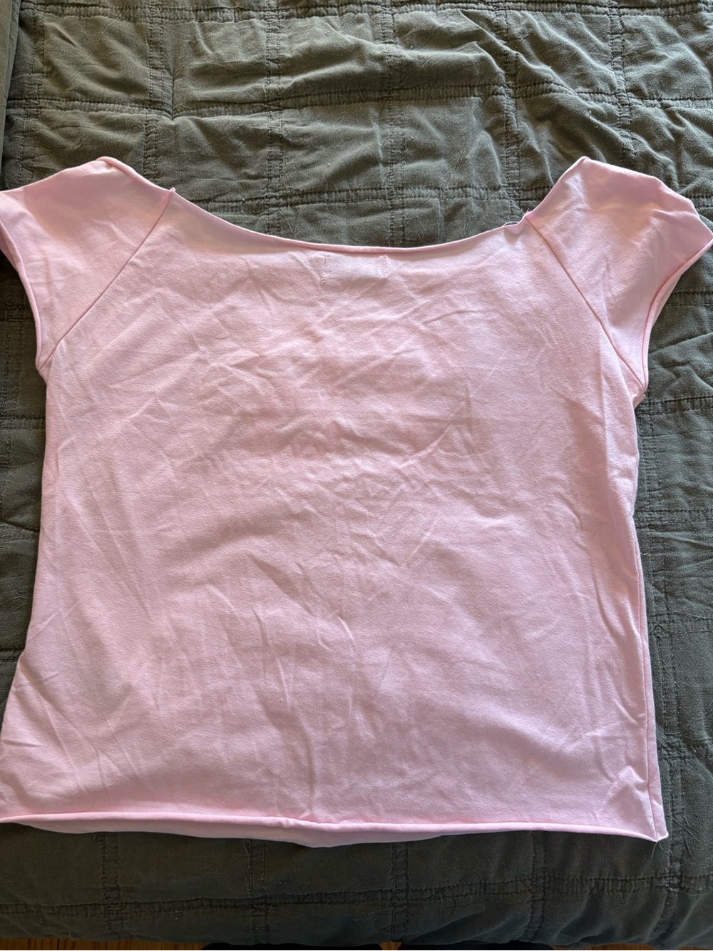 Edikted Pink Short Sleeve Tee with Cream '76 Print - Picture 4 of 4